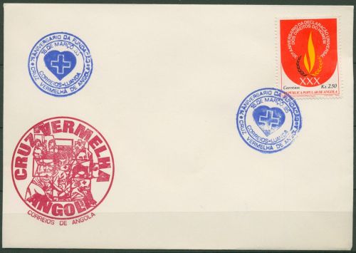 Angola 1979 Rotes Kreuz Roter Halbmond 624 auf Brief (X60980)
