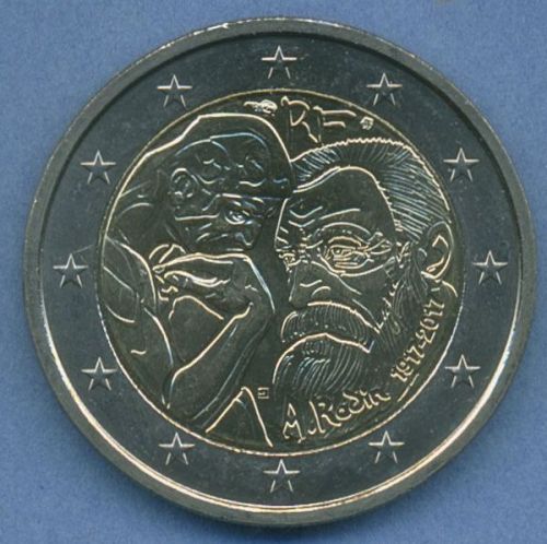 Frankreich 2 Euro 2017 Auguste Rodin, vz/st (m5013)