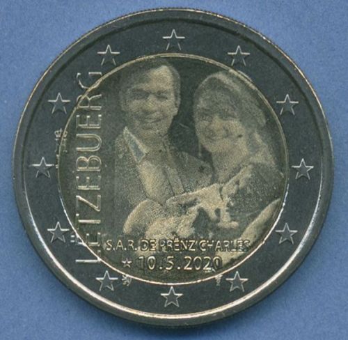 Luxemburg 2 Euro 2020 Prinz Charles Hologramm, vz/st (m5076)