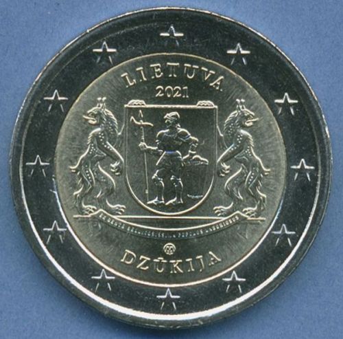 Litauen 2 Euro 2021 Region Dzukija, vz/st (m5098)