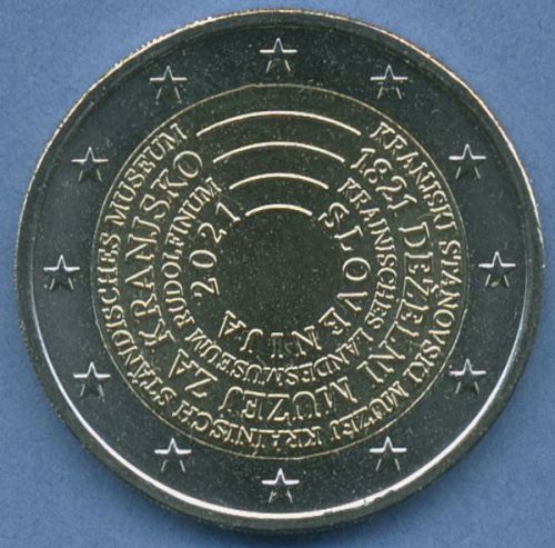 Slowenien 2 Euro 2021 Regionalmuseum Kranj, vz/st (m5100)