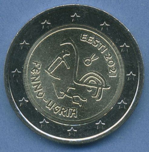 Estland 2 Euro 2021 Finno-Ugurische Völker, vz/st (m5101)