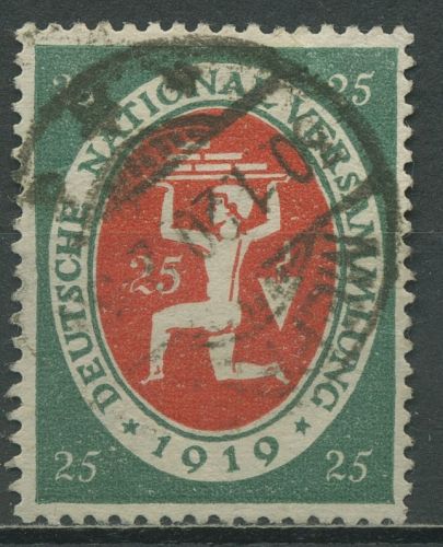Deutsches Reich 1919 Nationalversammlung Weimar 109 gestempelt geprüft