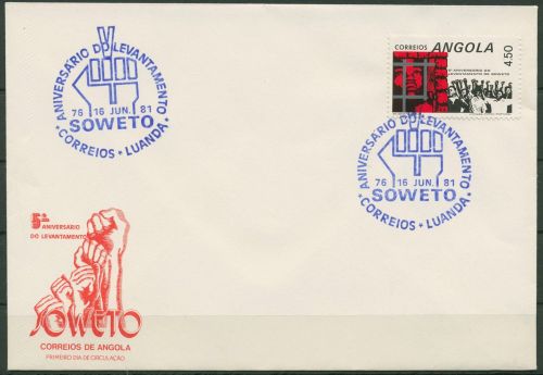 Angola 1981 5. Jahrestag des Aufstandes von Soweto 656 FDC (X60951)