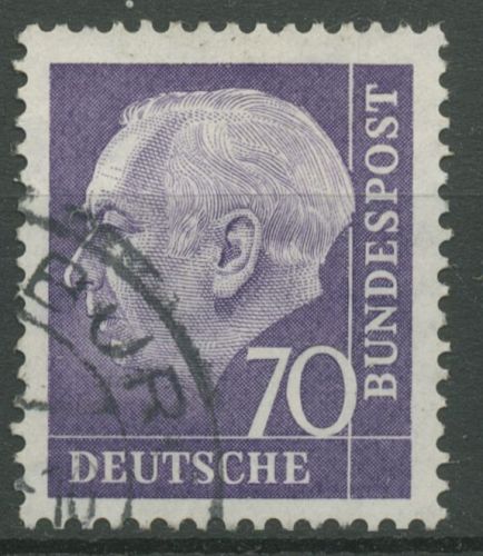 Bund 1956/60 Theodor Heuss mit seitenverkehrtem WZ 263 x w Z gestempelt