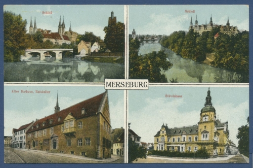 Merseburg Ständehaus Schloß Rathaus, gelaufen 1931 (AK866)