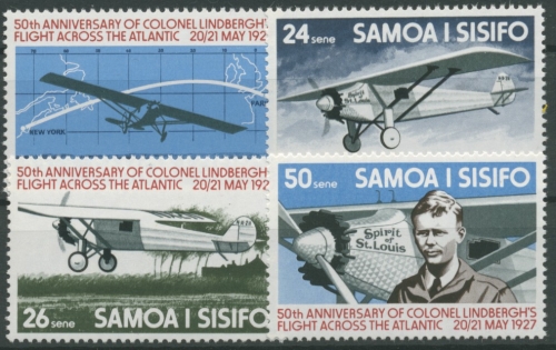 Samoa 1977 Transatlantikflug Charles Lindbergh 350/53 postfrisch
