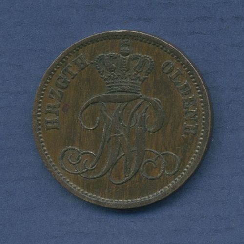 Oldenburg 3 Schwaren 1866 B, Nicolaus Friedrich Peter, J 50 ss-vz (m3291)