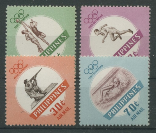 Philippinen 1960 Olympia Sommerspiele Rom 665/68 postfrisch