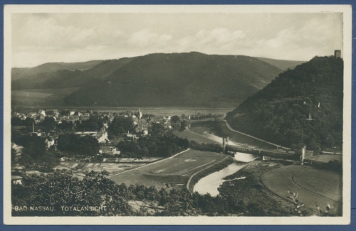 Bad Nassau Gesamtansicht mit Lahnbrücke Foto, ungebraucht (AK852)
