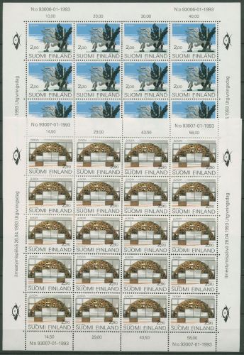 Finnland 1993 Europa CEPT Zeitgenössi. Kunst 1206/07 Bogen postfrisch (SG61213)