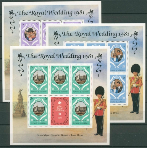 Malediven 1981 Royal Wedding 928/30 Kleinbogen postfrisch (G21149)