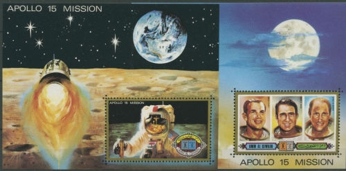 Umm-Al-Qaiwain 1972 Apollo 15 Block 41/42 postfrisch (C21167)