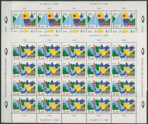 Finnland 1993 NORDEN Tourismus 1210/11 Bogen postfrisch (SG61215)