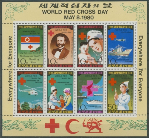 Korea (Nord) 1980 Rotes Kreuz 1976/83 Kleinbogen postfrisch (SG21204)