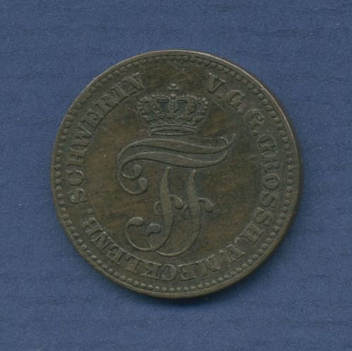 Mecklenburg-Schwerin 2 Pfennige 1872, Friedrich Franz II., J 61 vz (m3312)
