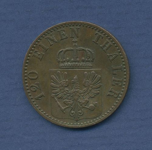 Preußen 3 Pfennige 1867 B, König Wilhelm I., J 52 vz (m3339)
