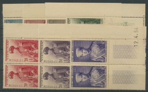 Vietnam - Süd 1954 Kronprinz Bao Long 91/97 Paar mit Druckdatum postfr. (R21374)