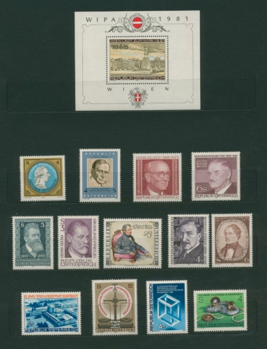 Österreich 1981 Jahresmappe der Post mit allen Ausgaben postfrisch (SG21426)