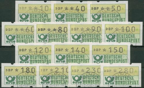 Bund ATM 1981 Automatenmarken Versandstellensatz 1.1 hu VS 1 gestempelt