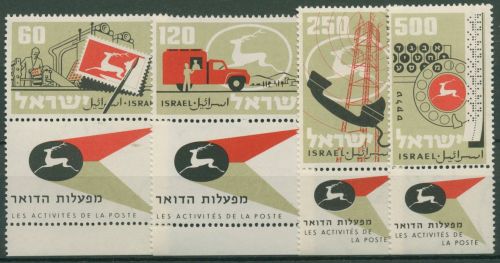 Israel 1959 Postdienst 172/75 mit Tab postfrisch