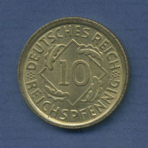Deutsches Reich 10 Reichspfennig 1925 A, J 317 fast st (m3457)