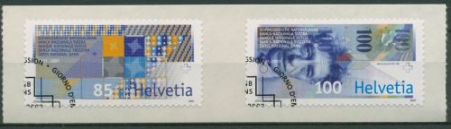 Schweiz 2007 Nationalbank Banknote Folienblatt 1999/00 F-Bl. gestempelt (C96346)