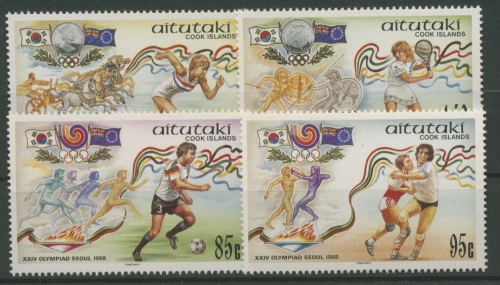 Aitutaki 1988 Olympische Sommerspiele Seoul 632/35 postfrisch