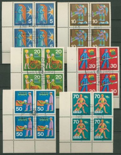 Bund 1970 Freiwillige Hilfsdienste 629/34 4er-Block Ecke 3 gestempelt (R19938)