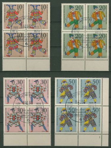 Bund 1970 Marionetten 650/53 4er-Block gestempelt (R19941)
