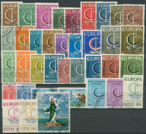 EUROPA CEPT Jahrgang 1966 gestempelt komplett (19 Länder) (SG97675)