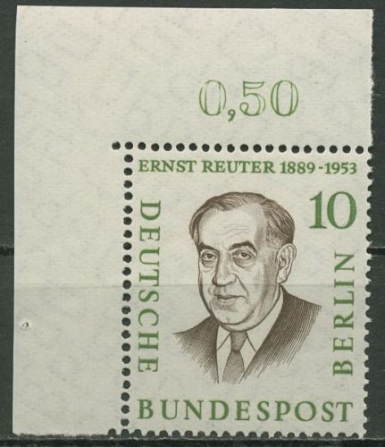 Berlin 1957 Ernst Reuter 165 Ecke 1 oben links, nicht durchgezähnt postfrisch