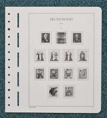 LEUCHTTURM Vordruckblätter Berlin 1970/74 SF gebraucht, neuwertig (Z98)