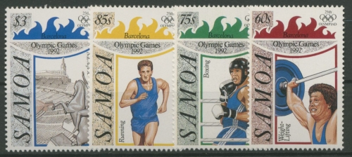 Samoa 1992 Olympische Spiele Barcelona Boxen Gewichtheben 738/41 postfrisch