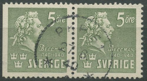 Schweden 1940 Komponist Carl Michael Bellmann 277 Dl/B gestempelt, bügig