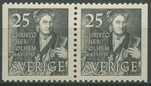 Schweden 1951 Ingenieur Christopher Polhem 363 Dl/Dr Paar postfrisch