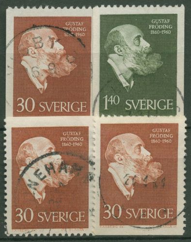 Schweden 1960 Dichter Gustav Fröding 461/62 gestempelt