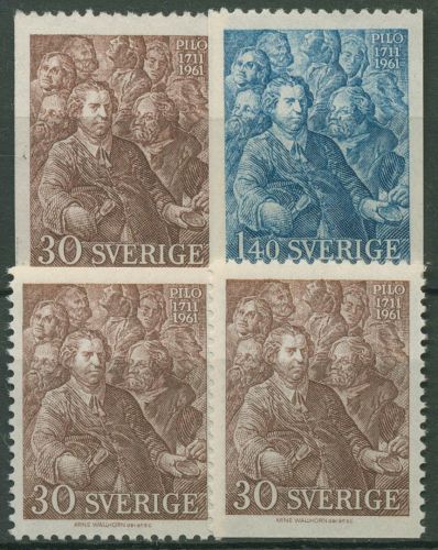 Schweden 1961 Gemälde Carl Gustav Pilo 471/72 postfrisch