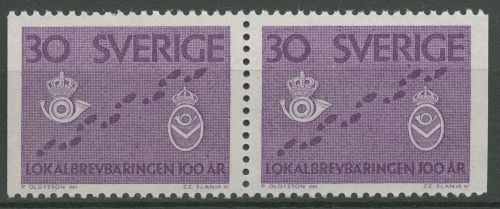 Schweden 1962 Postzustellung Briefträger-Brustschilder 485 Dl/Dr Paar postfrisch