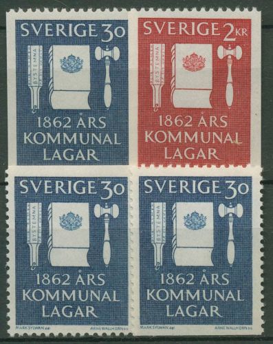 Schweden 1962 Gemeindeverfassung Gestzbuch 487/88 postfrisch