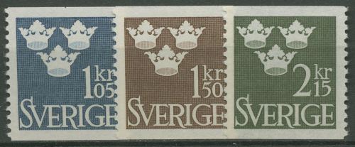 Schweden 1962 Freimarken Drei Kronen 492/94 postfrisch