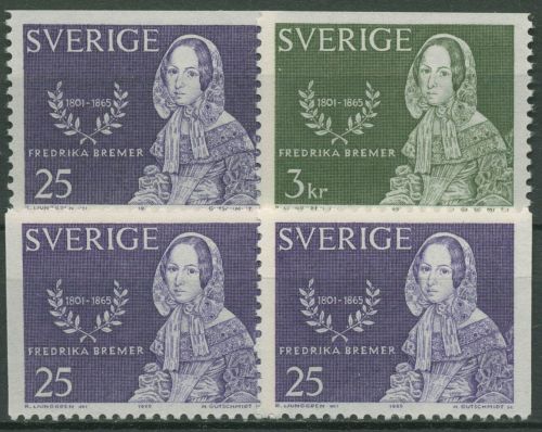 Schweden 1965 Schriftstellerin Fredrika Bremer 540/41 postfrisch