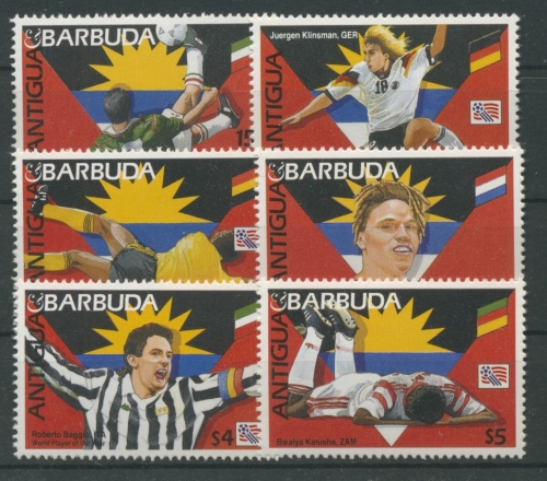 Antigua & Barbuda 1994 Fußball-Weltmeisterschaft USA 2075/80 postfrisch