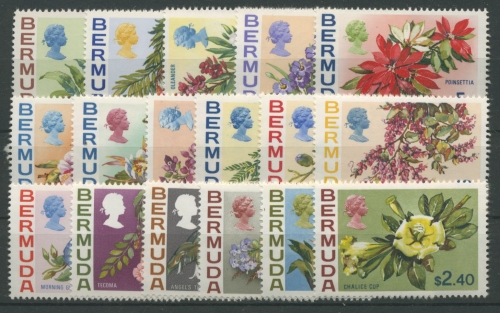 Bermuda-Inseln 1970 Freimarken Blumen und Blüten 244/60 postfrisch