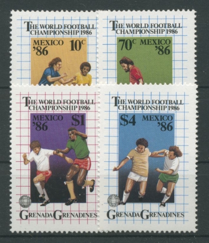 Grenada-Grenadinen 1986 Fußball-Weltmeisterschaft Mexiko 748/51 postfrisch