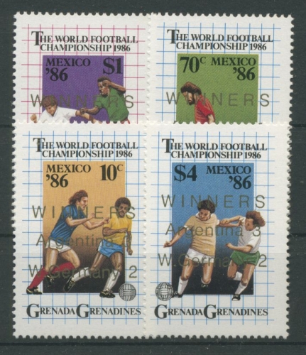 Grenada-Grenadinen 1986 Sieger der Fußball-WM Mexiko 782/85 postfrisch