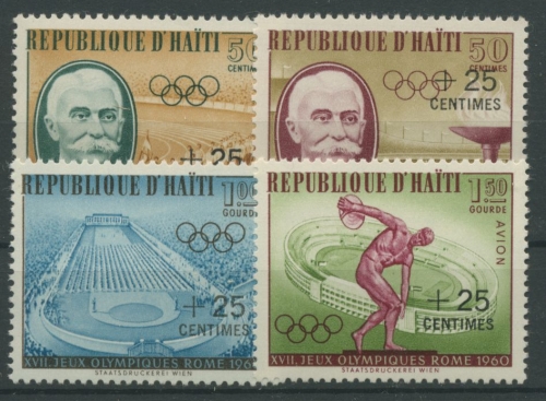Haiti 1960 Olympische Sommerspiele Rom 636/39 postfrisch