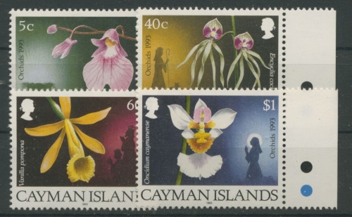 Cayman-Islands 1993 Weihnachten, Orchideen 694/97 postfrisch