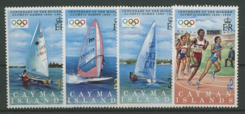Cayman-Islands 1996 100 Jahre Olympia Neuzeit Segeln Laufen 752/55 postfrisch