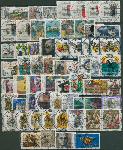 Bund 1992 Jahrgang komplett, ohne Selbstklebende mit TOP- ESST (SG61261)